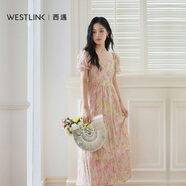 西遇【京東奧萊】女士夏季時(shí)尚百搭連衣裙ZYL46092 花色 S