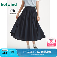 熱風(fēng)【商場同款】蛋糕裙2025年夏季新款女士口袋大擺裙顯瘦A字裙 29藏青蘭 S
