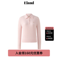 ELAND【可機洗羊毛】衣戀毛衣女甜美風長袖直筒顯瘦上衣25夏新款 粉色(25)Pink L /170