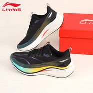 李寧（LI-NING）赤兔7/8跑步鞋春夏透氣耐磨減震競速訓(xùn)練鞋跑鞋專業(yè)馬拉松運(yùn)動(dòng)鞋 黑色【赤兔7PRO】 41