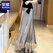 羅蒙（ROMON）2025夏季新款女士氣質(zhì)魚(yú)尾半身裙女顯瘦高腰a字包臀裙子夏天 香檳色 3XL