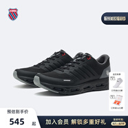蓋世威（K·SWISS）運動鞋男鞋夏季網(wǎng)面透氣新款時尚舒適減震運動休閑鞋跑鞋9277 030純黑/夢幻銀 44