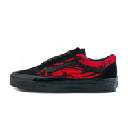 VANS范斯 Premium LX Old Skool拼色男鞋女鞋板鞋 紅色火焰_黑色 35 _鞋內長(cháng)22cm