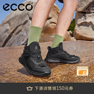 愛步（ECCO）跑步鞋男 男士休閑鞋厚底拼接運(yùn)動(dòng)鞋防滑耐磨徒步男鞋 奧途824294 黑色82429451052 40