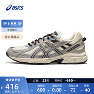 亞瑟士ASICS越野跑鞋男鞋耐磨減震跑步鞋透氣運動鞋GEL-VENTURE 6 奶白色/灰色 39.5