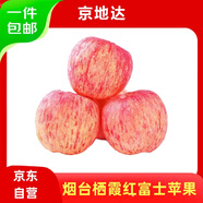 京地達(dá)煙臺(tái)棲霞紅富士蘋果 5.5斤禮盒80級(jí)條紋蘋果煙臺(tái)蘋果水果源頭直發(fā)
