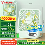 賽億風(fēng)寶定時USB小風(fēng)扇蓄電款電風(fēng)扇折疊輕薄扇小臺扇迷你便攜風(fēng)扇學(xué)生床頭辦公室輕音桌面扇4000mA