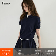 fano studios范洛Fano 元?dú)飧衜iu系穿搭小眾polo領(lǐng)衛(wèi)衣短裙套裝女2025夏季新款 藏青色（衛(wèi)衣） 現(xiàn)貨 S