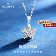 ZDZSH璀璨星星項(xiàng)鏈女純銀吊墜新款高級(jí)感輕奢小眾情人節(jié)生日禮物送女友 璀璨星項(xiàng)鏈【耀白】