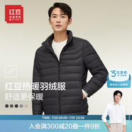 紅豆羽絨服男短款輕商務(wù)立領(lǐng)85%鴨絨輕盈防風(fēng)防鉆絨保暖外套 S1黑色 L 【175/96B】