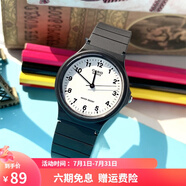 卡西歐（CASIO） 男女手表 學(xué)生運(yùn)動(dòng)簡(jiǎn)約石英中性小黑表 百搭休閑時(shí)尚小表盤 MQ-24-7B 33mm表盤