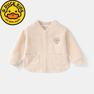 G.DUCKKIDS嬰兒衣服春秋米呢棒球服外套秋裝春秋男童女寶寶嬰兒童小童上衣 杏色 73 cm 建議年齡9-12個(gè)月