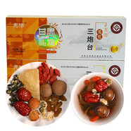 亮活蘭州三炮臺八寶茶甘肅特產(chǎn)三泡臺400克*4盒紅棗枸杞桂圓養(yǎng)生茶 菊花三炮臺400克*4盒(32小袋)