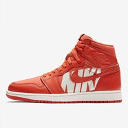 耐克（NIKE）Air Jordan 1  AJ1 彈幕字幕聯(lián)名 橄欖綠淡粉米白橘色 555088-300 橘色555088-800 42.5