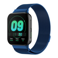 OPPO CEEN適配OPPO Watch1代手表金屬表帶eva智能運動(dòng)手表鏈腕帶ECG版通用米蘭尼斯表帶41/46mm男女生精鋼防 米蘭磁吸款【深藍色】 適用于：OPPO Watch 1代 (46m