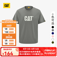 CAT卡特春新品男涼感設計反光logo印花短袖T恤輕戶(hù)外 灰色 XL