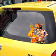 語(yǔ)森憶海賊王汽車(chē)貼紙路飛喬巴索隆艾斯背影后窗車(chē)貼防水遮劃痕油箱蓋貼 火神艾斯后玻璃貼高25CM