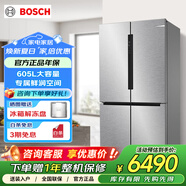 博世冰箱 605L大容量十字對開門 四開門變頻 5mm安心嵌入KMF61A20TI 不銹鋼銀色KMF61A45TI