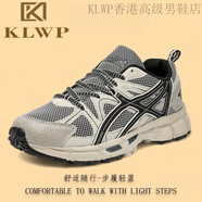 KLWP香港正品國際輕奢品牌2025秋季新款復古輕便透氣運動(dòng)休閑老爹鞋 黑灰 43 (偏小建議拍大一碼)