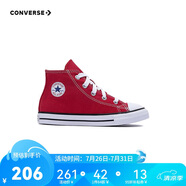 匡威Converse嬰童All Star中高幫帆布鞋2025春新年紅色兒童休閑鞋
