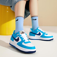 耐克（NIKE）女鞋2025新款夏季AIR FORCE1空軍一號白休閑鞋運動鞋低幫板鞋大童 AIR FORCE 1 /北卡海藍 38