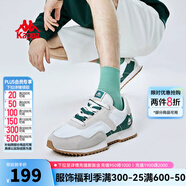 KAPPA卡帕男鞋運(yùn)動鞋男2024春季新款透氣跑步休閑鞋時(shí)尚情侶老爹鞋子男 月灰色 35