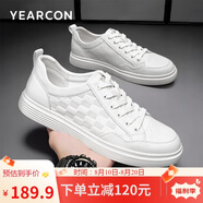 意爾康男鞋舒適板鞋時(shí)尚簡(jiǎn)約休閑鞋 96617W米白色40