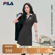 FILA 楊冪同款連衣裙|斐樂(lè )官方女裝2025夏季新款時(shí)尚涼感針織連衣裙 星艦灰-GY 2XL 180/96A/XXL