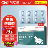 MOFEI犬貓鹽酸多西環(huán)素片25mg*8片/盒 寵物狗貓鼻支感冒抗炎癥生素藥