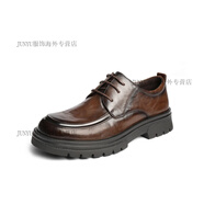 百麗（Belle）男士厚底休閑商務皮鞋男2025春季真皮軟底爸爸鞋A1906AM5 棕色-單里 42