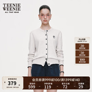 Teenie Weenie小熊女裝春簡(jiǎn)約柔軟親膚毛針織空調(diào)開衫薄款毛衣披肩 灰色 L