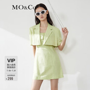 MO&Co.兩件套短款外套&吊帶裙春夏含亞麻紗MBB2DRS033摩安珂 卡特蘭綠色 S 160