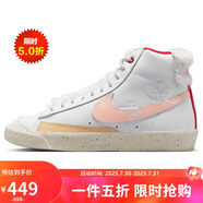 耐克NIKE板鞋高幫女經典BLAZER MID PRM運動鞋F(xiàn)D4342-181白38