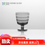 東洋佐佐木（TOYO-SASAKI GLASS） 四季山水萊克杯 清新高腳水杯 甜品冰淇淋杯 灰色_P-53201SS-JAN