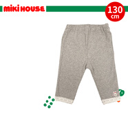 MIKIHOUSE 兒童休閑小兔蕾絲打底9分褲灰色 130cm