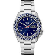 精工（SEIKO）日韓表復(fù)古設(shè)計藍(lán)白棋盤旋轉(zhuǎn)表圈自動機(jī)械腕表 圖片色