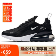 耐克NIKE休閑鞋女氣墊AIR MAX 270鞋AH6789-001黑37.5
