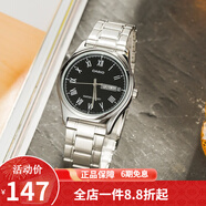卡西歐（CASIO） 卡西歐(CASIO)男表休閑簡約石英皮帶手表學生腕表商務送男友禮物 MTP-V006D-1B