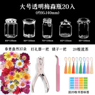馭帥干花書簽標(biāo)本塑封膜瓶子里的春天收集兒童壓花禮物送長輩手工diy禮物材料包透明貼紙玻璃瓶樹葉小 春意盎然37朵梅森瓶套裝送書簽標(biāo)簽