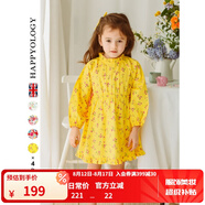 happyology英國女童碎花連衣裙有機棉長(cháng)袖裙子英倫兒童女寶連身裙 梅費爾花園 110 (112cm)
