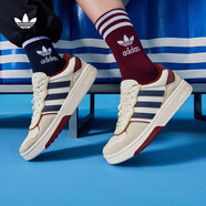 adidas「面包鞋」COURTIC經(jīng)典運(yùn)動(dòng)板鞋男女阿迪達(dá)斯官方三葉草 晶白/淺米色/棕紅/藏青藍(lán)   41 41(255mm)