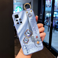 格蘭納紅米Note11手機殼4G版孔位全包11SE腕帶支架小清新11TPro鉆石財源藍斜挎繩防摔保護套創(chuàng)意簡約潮流 丁香紫-鉆石財源藍ZB【單殼】 小米 REDMI NOTE11