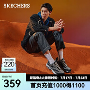 斯凱奇（Skechers）男士老爹鞋復(fù)古潮流百搭運動鞋厚底舒適減震耐磨休閑運動鞋 51241-炭灰色/黑色/CCBK 43