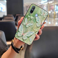 盧盧米（LULUMI）適用三星Galaxy A8S/SM-G8870手機(jī)殼動(dòng)漫搞怪可 黑殼-復(fù)古油畫青蝶 三星galaxy a8s/sm-g8870