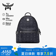 MCM  STARK 小號情侶款鉚釘背包雙肩包男女同款 黑色【禮物】
