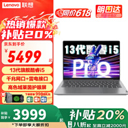 聯(lián)想（Lenovo）小新pro14筆記本電腦 2025補貼20%AI元啟全能13代旗艦酷睿i5高性能獨顯輕薄本學生商務辦公游戲本 13代酷睿i5 高色域 16G內(nèi)存|TB14 512G PCIe固態(tài) 