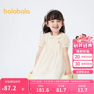 巴拉巴拉童裝女童裙子2024娃娃領連衣裙夏兒童A字裙可愛文藝208224111001