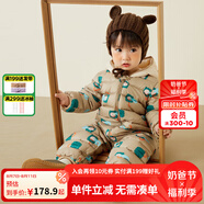 迷你巴拉巴拉兒童羽絨服寶寶輕暖連體衣男女童外出爬服 【新色】咖色調(diào)00355 73