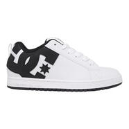 Dcshoecousa男士潮流透氣抓地力強耐磨板鞋休閑滑板鞋 WHITE/BLACK/BLACK 41
