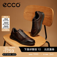 愛(ài)步（ECCO）七夕禮物商務(wù)皮鞋 男士休閑皮鞋男鞋牛皮鞋子正裝鞋 雅仕207124 可可棕20712401482 43